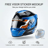 Free Custom Visor Sticker Mockup