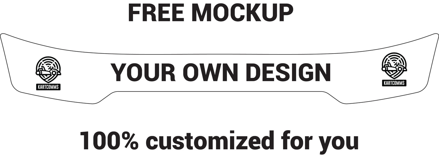 Free Custom Visor Sticker Mockup