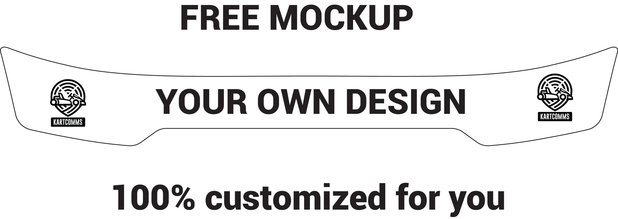 Free Custom Visor Sticker Mockup